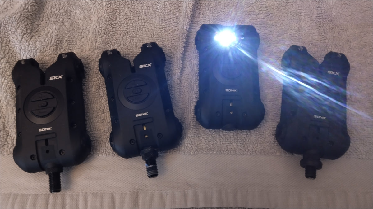 Sonik SKX 3+1 Wireless Bite Alarm Set 3 Alarms & Receiver Inc Case Superb Used