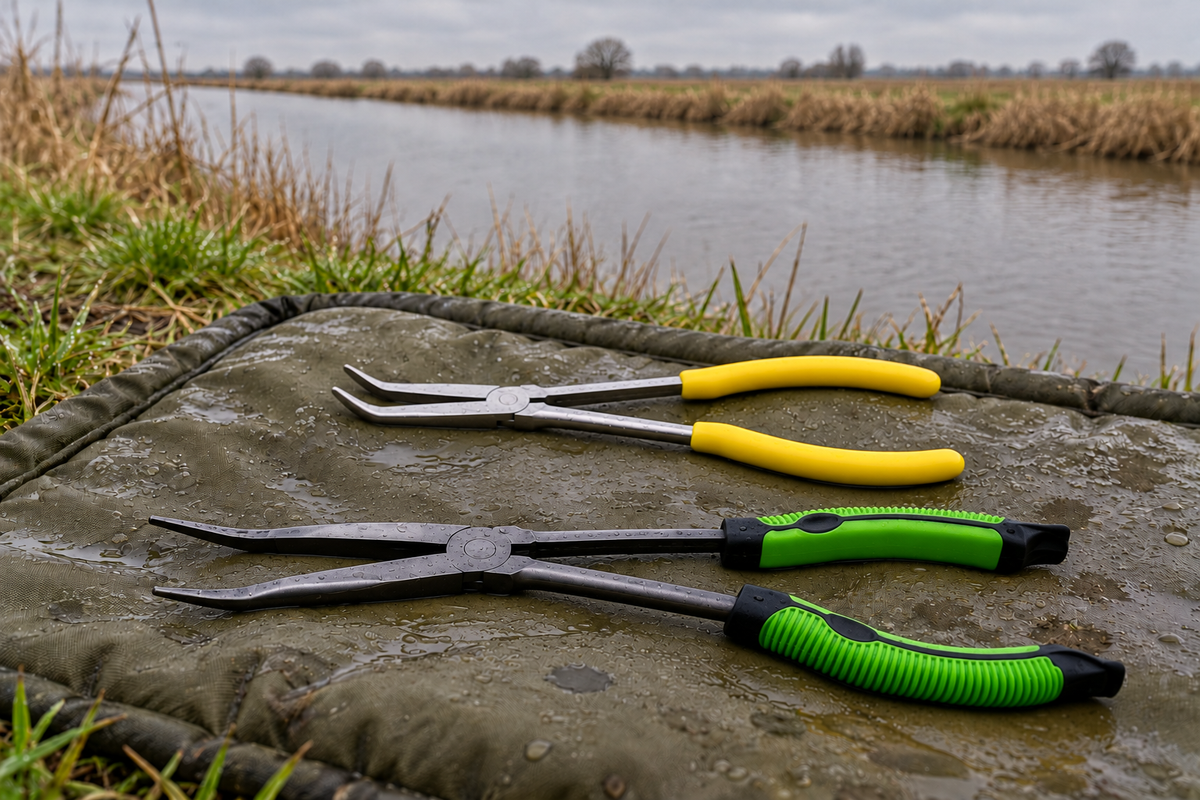 11" Long Reach Curved Long Nose Fishing Pliers Pike Zander Unhooking Hook Remover