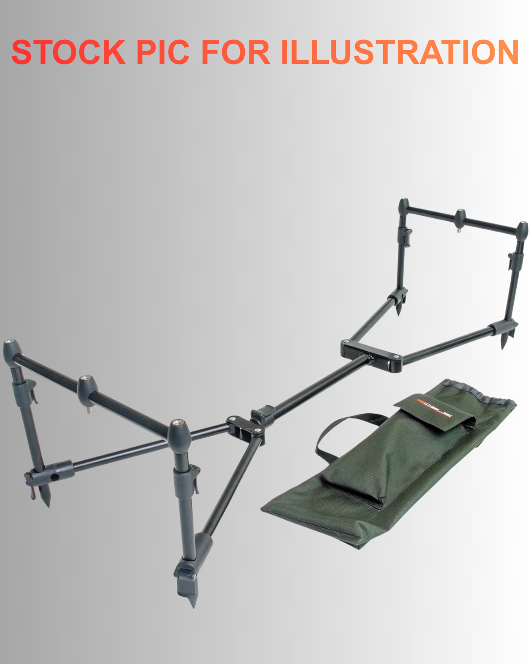 Leeda Rogue 3 Rod Pod - Black Aluminium Carp Fishing Rod Support & Carry Case