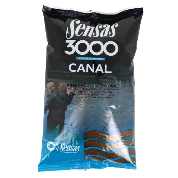 Sensas 3000 Canal Black Groundbait 1kg Superfine Silverfish Roach Bream Match Bait