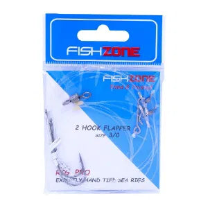 FishZone Sea Fishing Rigs - Pre-Tied Flapper, Clipped Down & Plaice Rigs