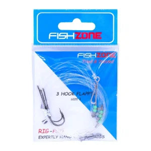 FishZone Sea Fishing Rigs - Pre-Tied Flapper, Clipped Down & Plaice Rigs