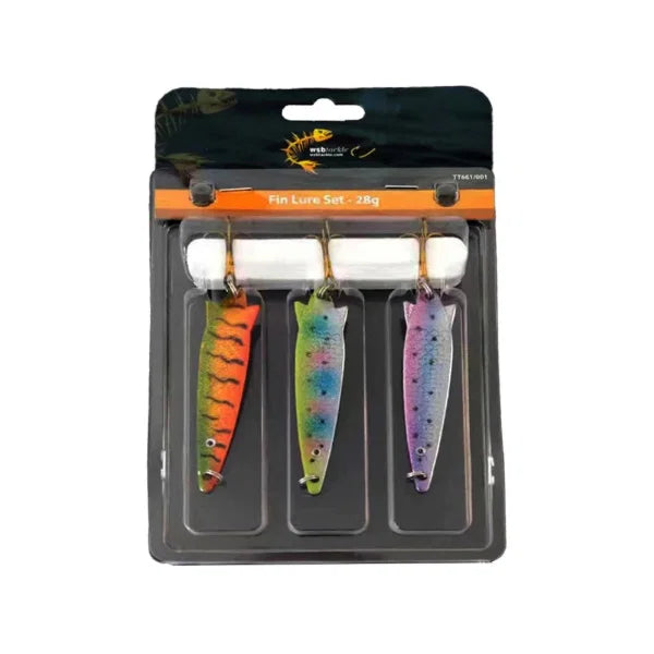 Fin Predator Fishing Lures 28g Pack of 3 Pike Perch Zander Spinning Lure Set