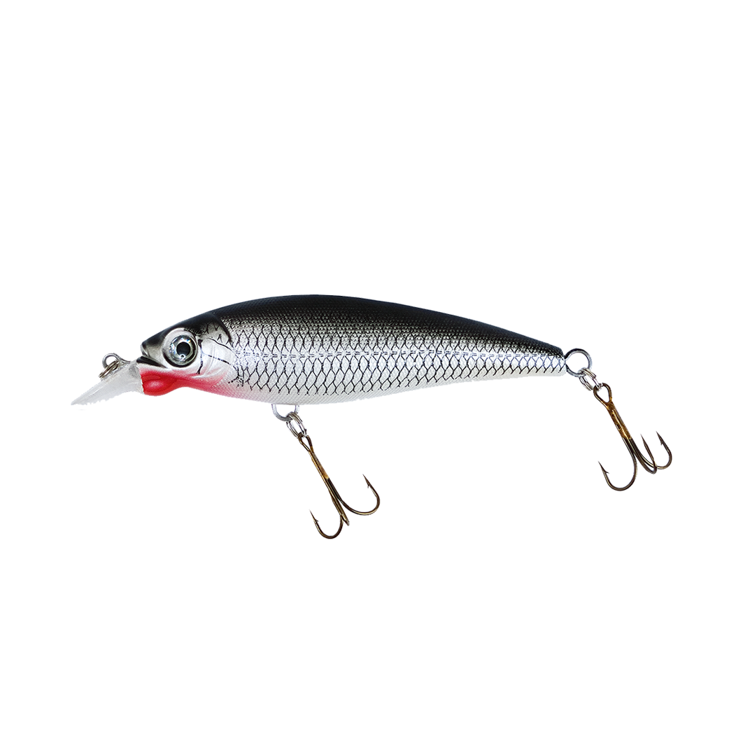 Fladen Jointed Lure 8cm 14g Black Silver Floating Crankbait Pike Perch Zander
