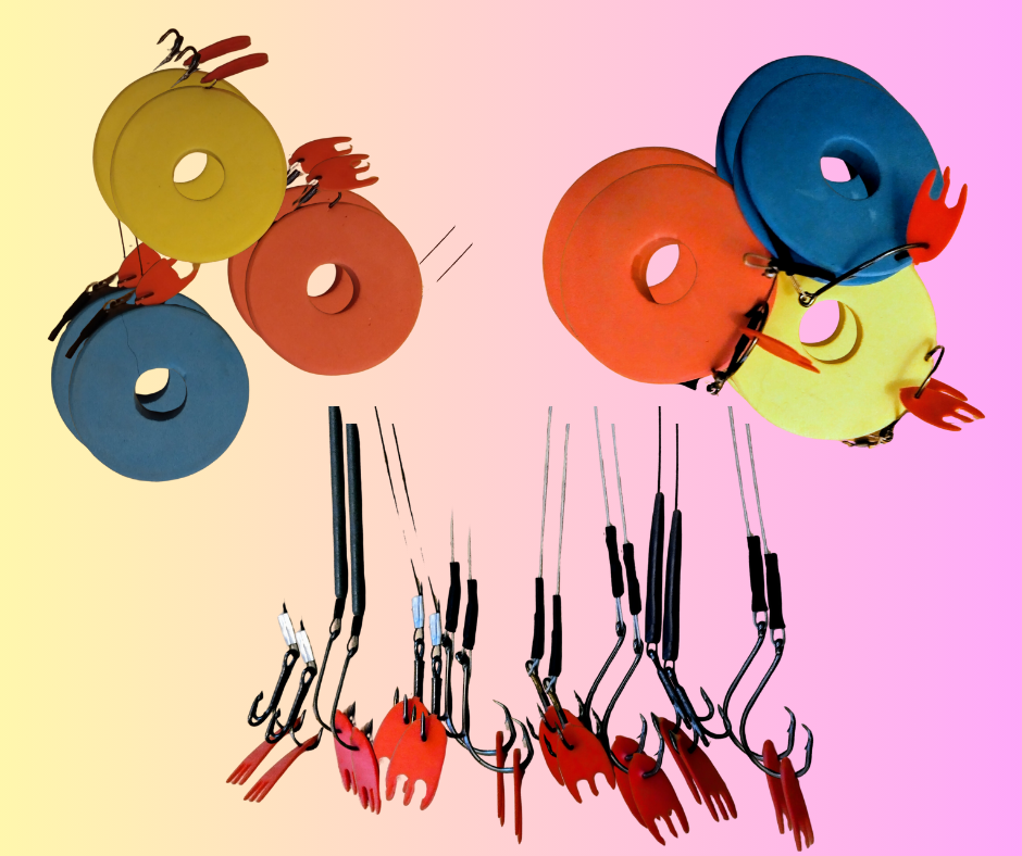 Pike Fishing Single Treble, Snap Tackle & Circle Hook Rigs 8-Pack Inc Winders