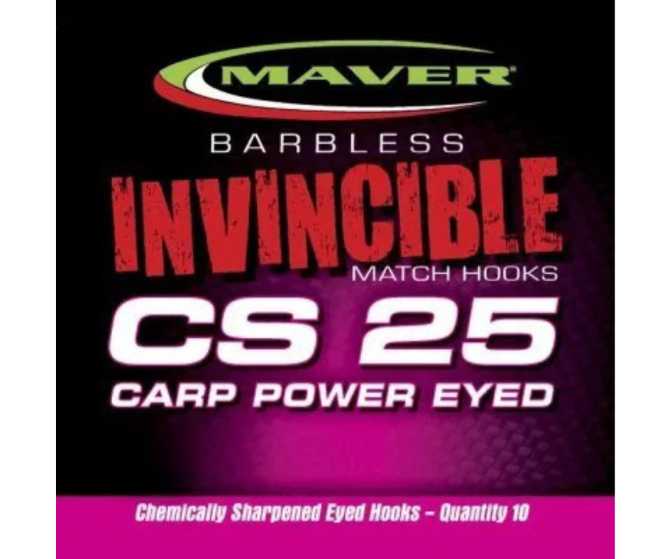 Maver Invincible Eyed Hooks - Commercial Carp Fishing Feeder Waggler Pole