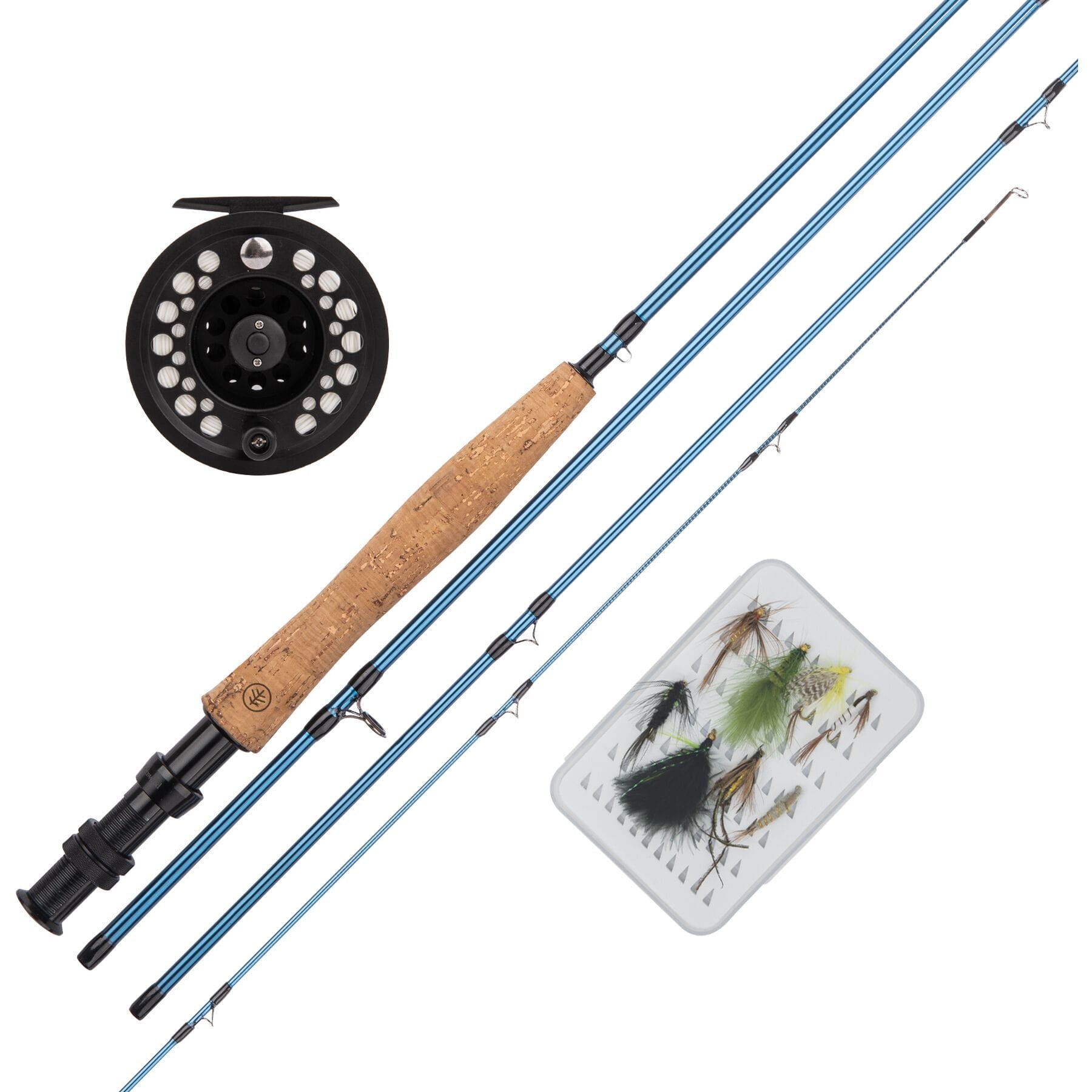 Wychwood 9ft Fly Fishing Kit #5/6 Full Setup Carbon Rod Reel Line Flies Leaders