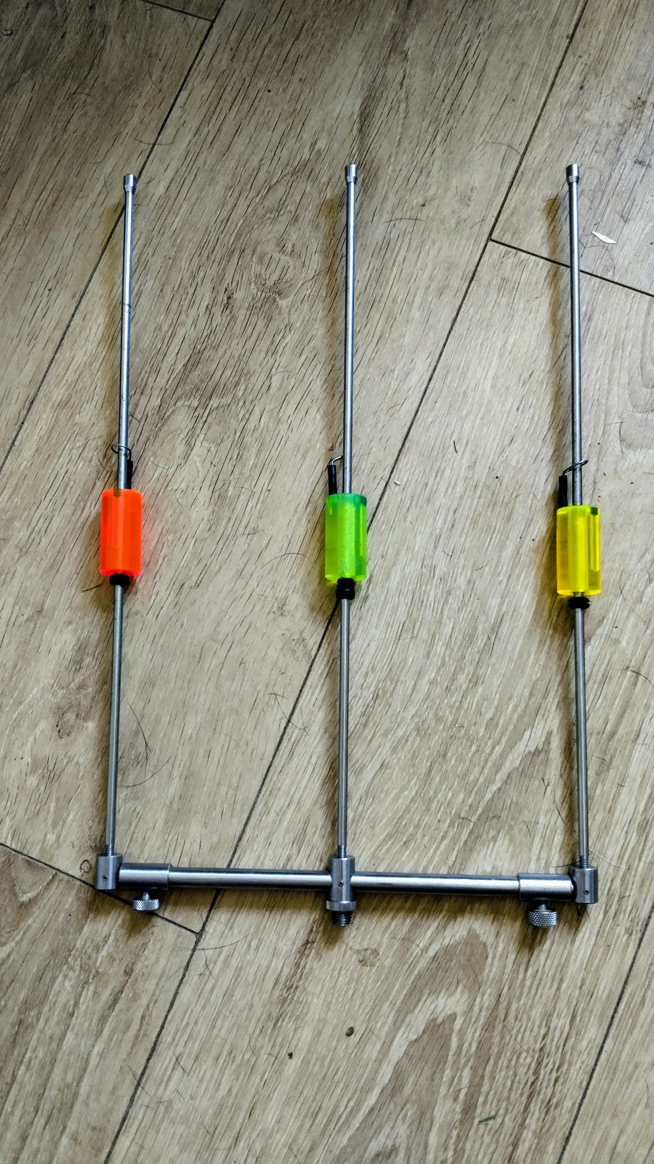 Vintage Solar Stainless 3 Rod Monkey Climber Set Buzz Bar Carp Fishing Tackle