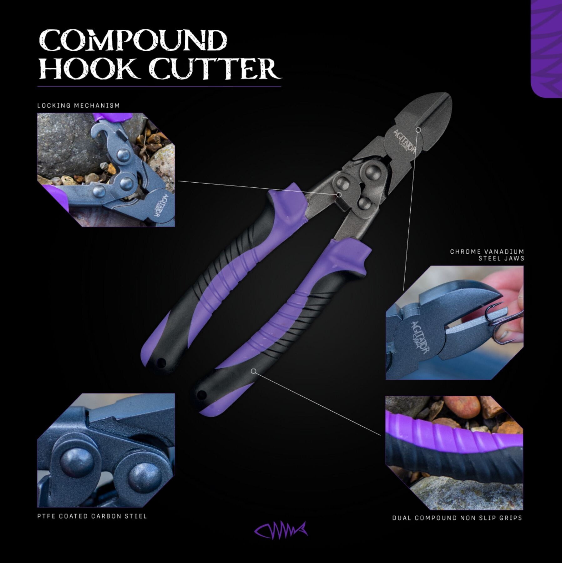 Wychwood Agitator Compound Hook Cutter - Heavy Duty Predator Pike Fishing Tool