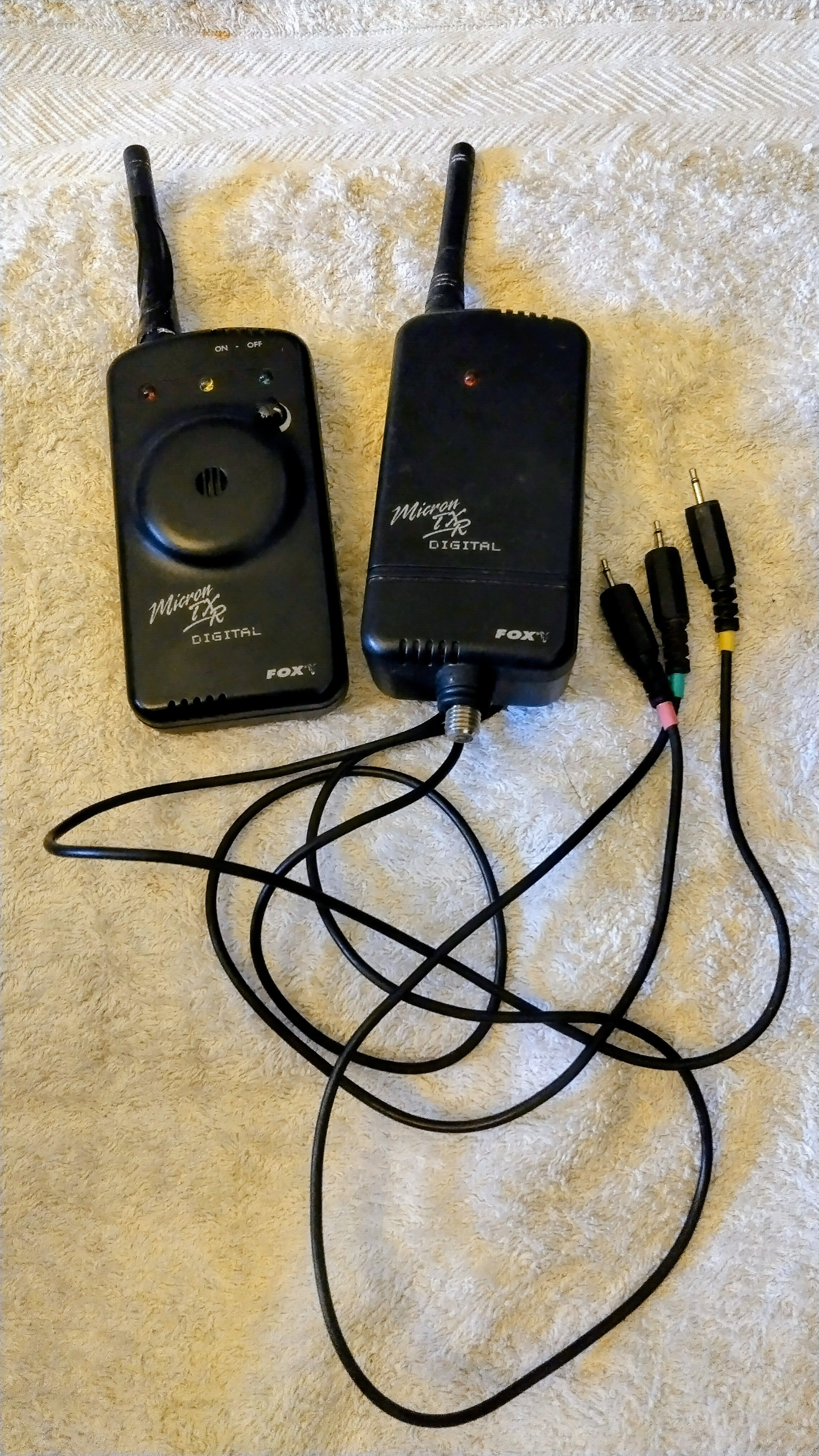 Fox TXR Wireless Remote Bite Alarm System Receiver & Transmitters 2.5mm Jack Carp