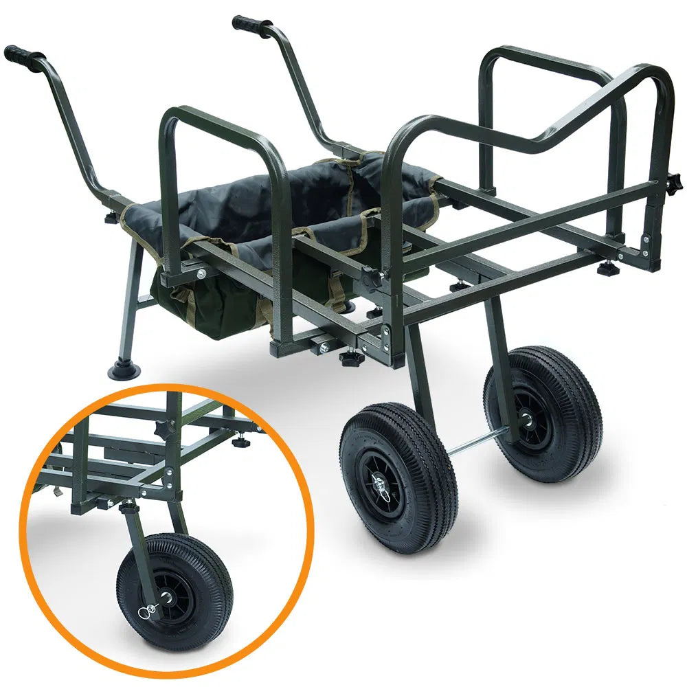 Specimen Carp Fishing Barrow- 1- and 2-Wheel Options - Inc Storage Bag