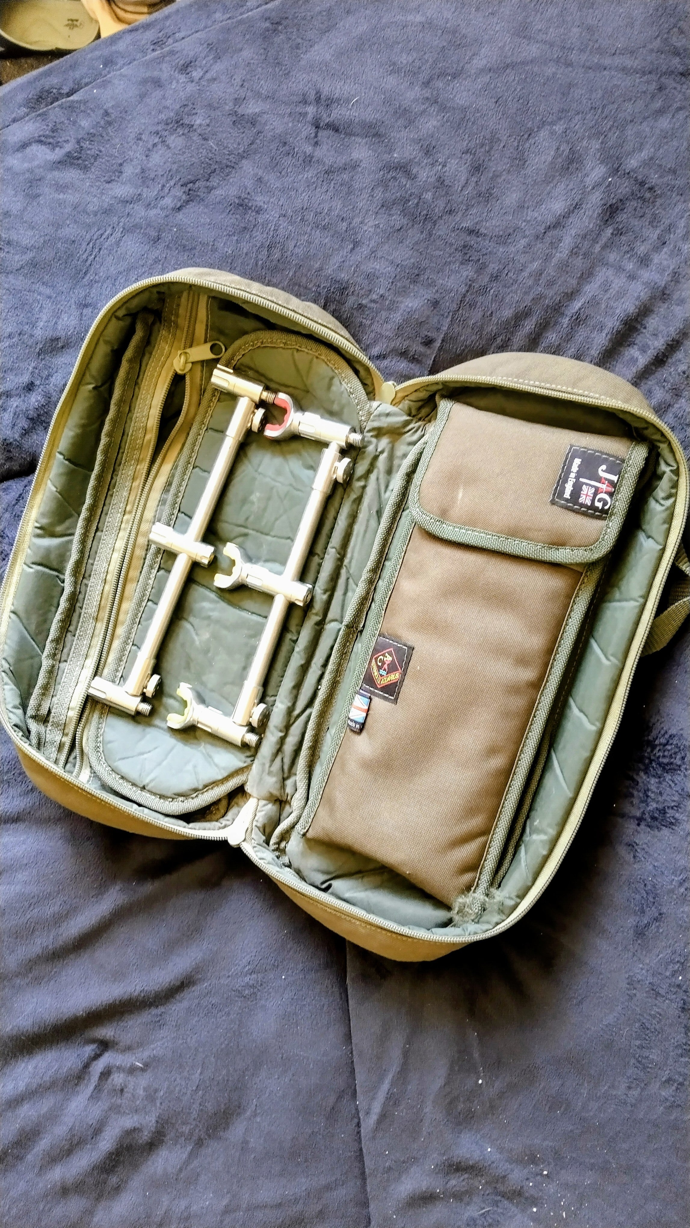 JAG Stainless Steel 3 Rod Compact Carp Pod Cotswold Aquarius Bag Inserts Grips
