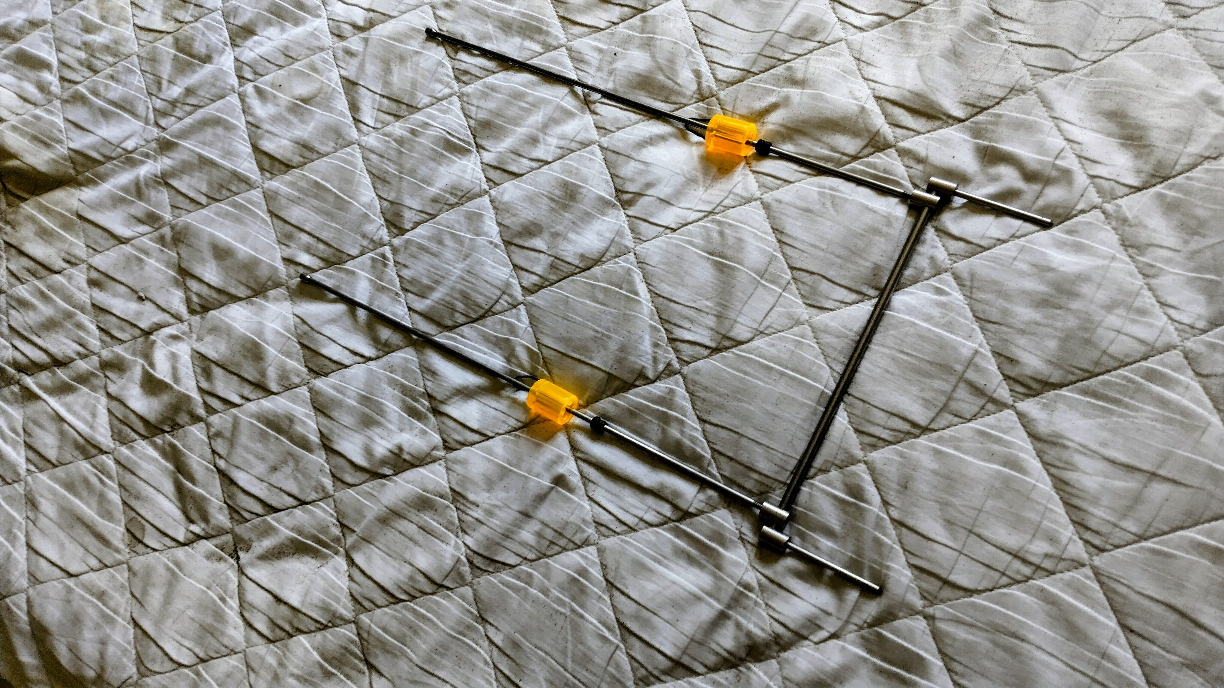 Vintage Stainless 2 Rod Monkey Climber Set Carp Pike Fishing Indicator Bobbins