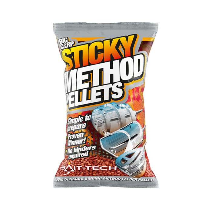 Bait-Tech Sticky Method Pellets - Micro, RED - 800g bags