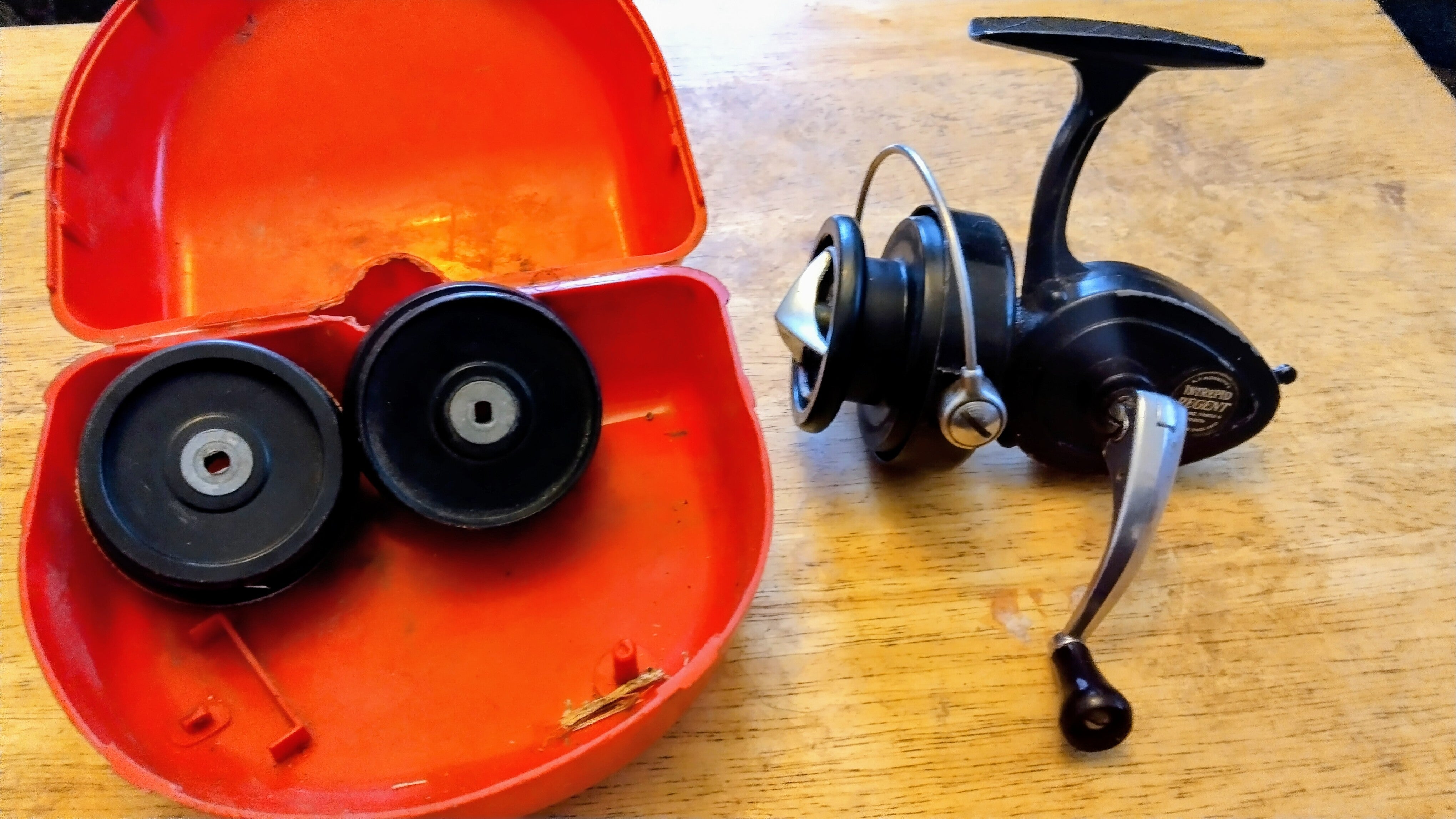 Vintage Intrepid Regent Spinning Reel - Boxed with 2 Spare Spools - Classic British Tackle
