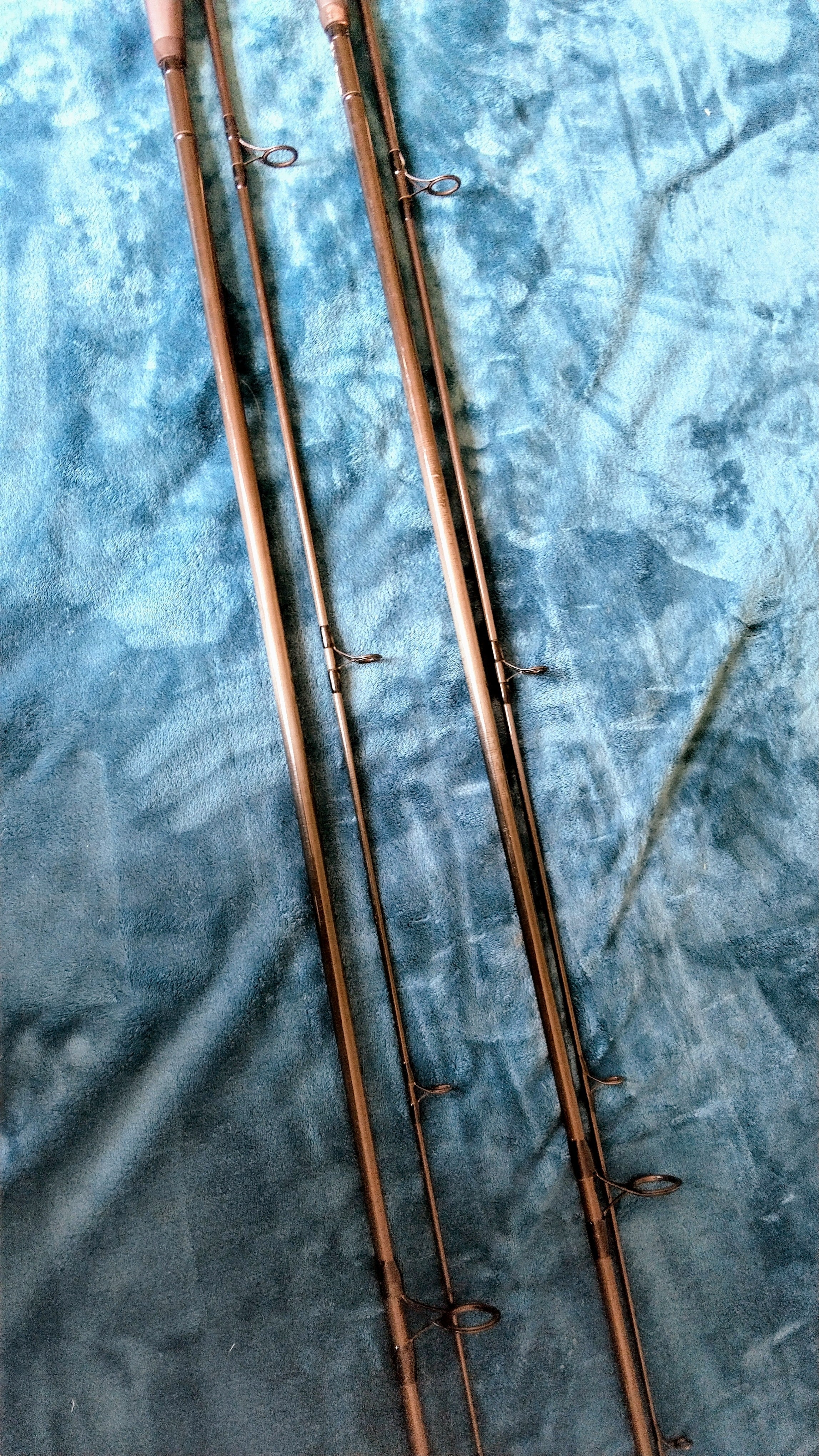 Pair / Fox Rangemaster 12ft Carp Rods - 2.75lb Test Curve - Carbon Carp Fishing