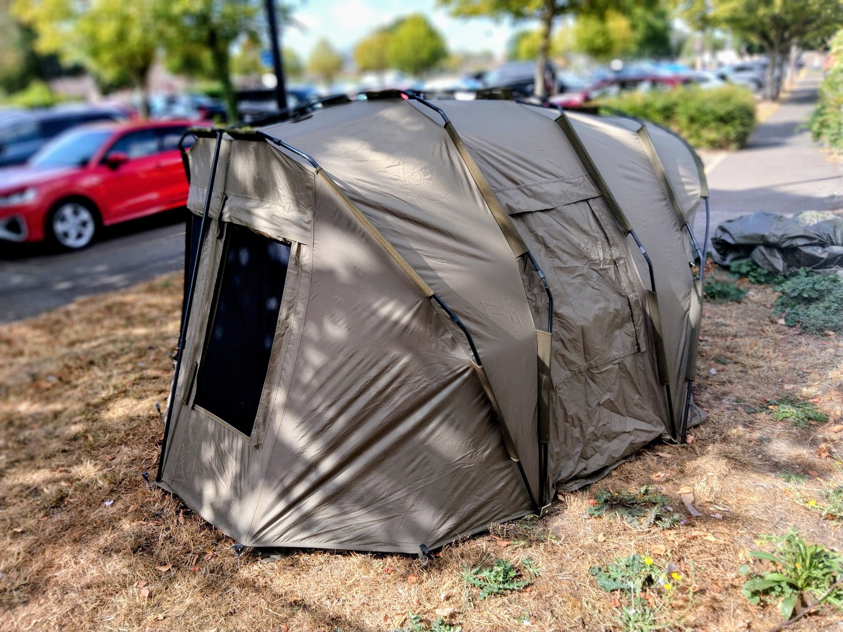 JRC Quad Continental Bivvy & Overwrap 2 Man+ Carp Fishing Shelter Super Size VGC