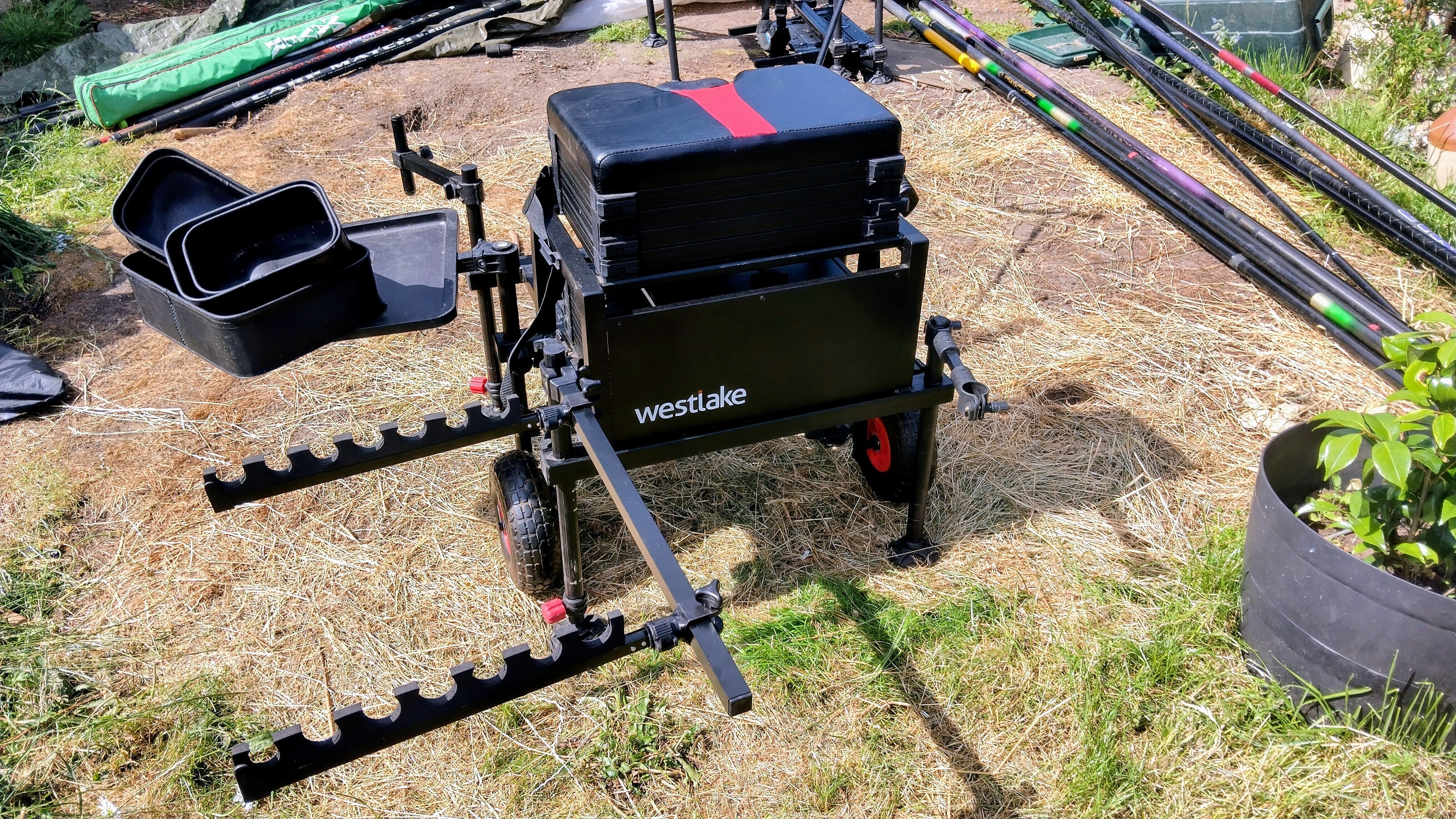 Westlake Special Match Fishing Seatbox with Footplate, Side Tray & Accessories