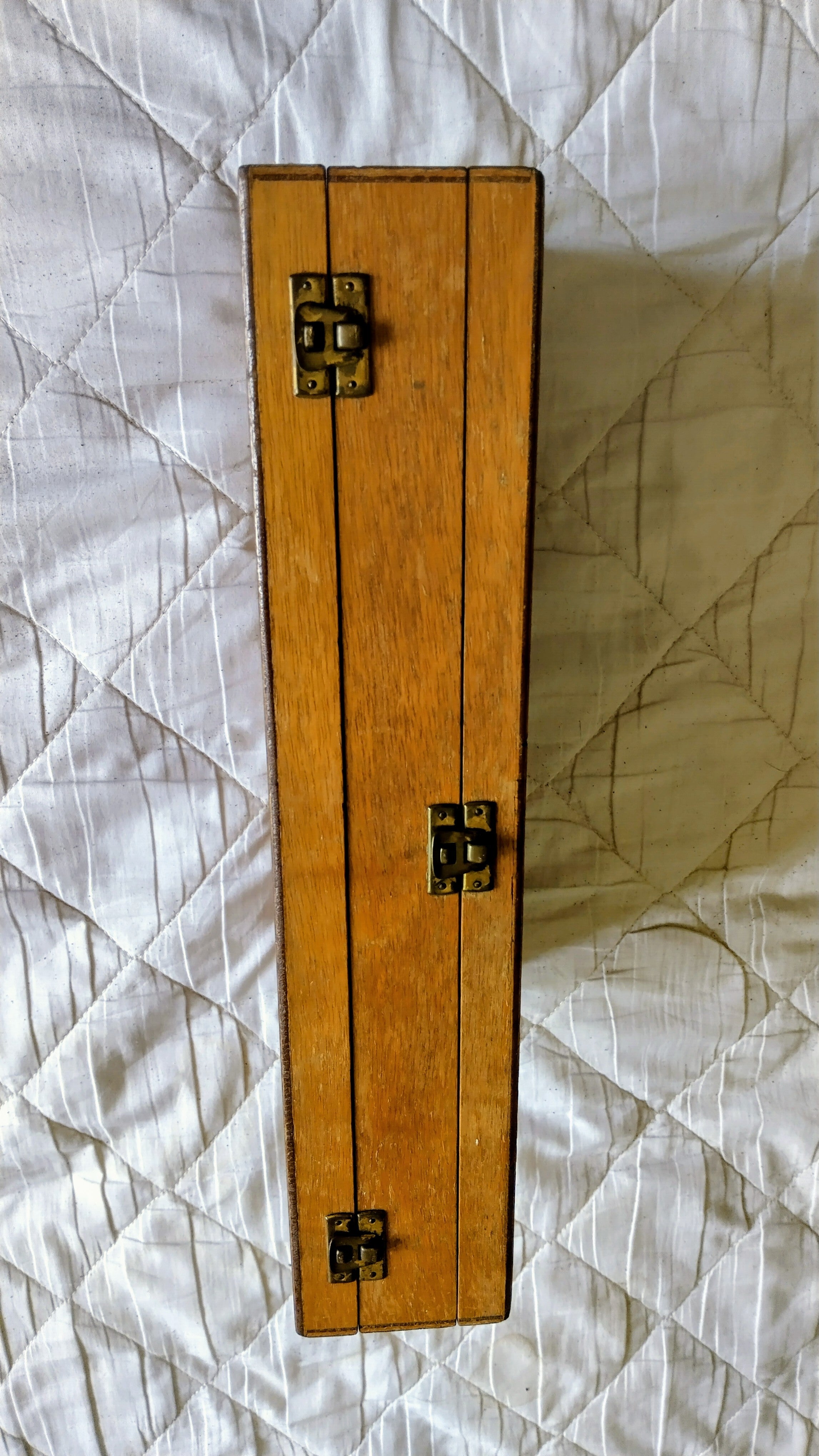 Traditional Wooden Fishing Tackle & Float Box | Large 2 Section Storage