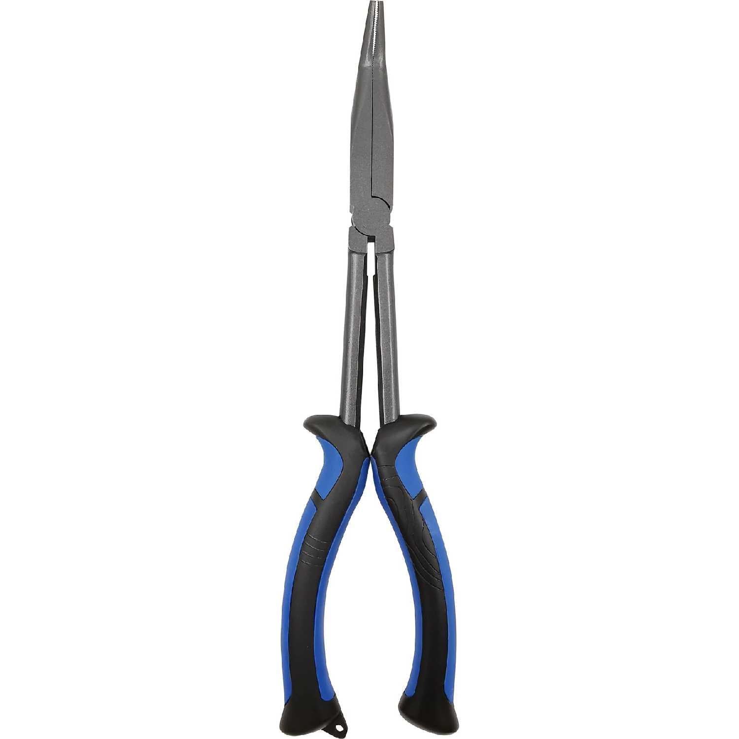 Mustad 11″ Bent Nose Pike and Predator Unhooking Pliers - Blue