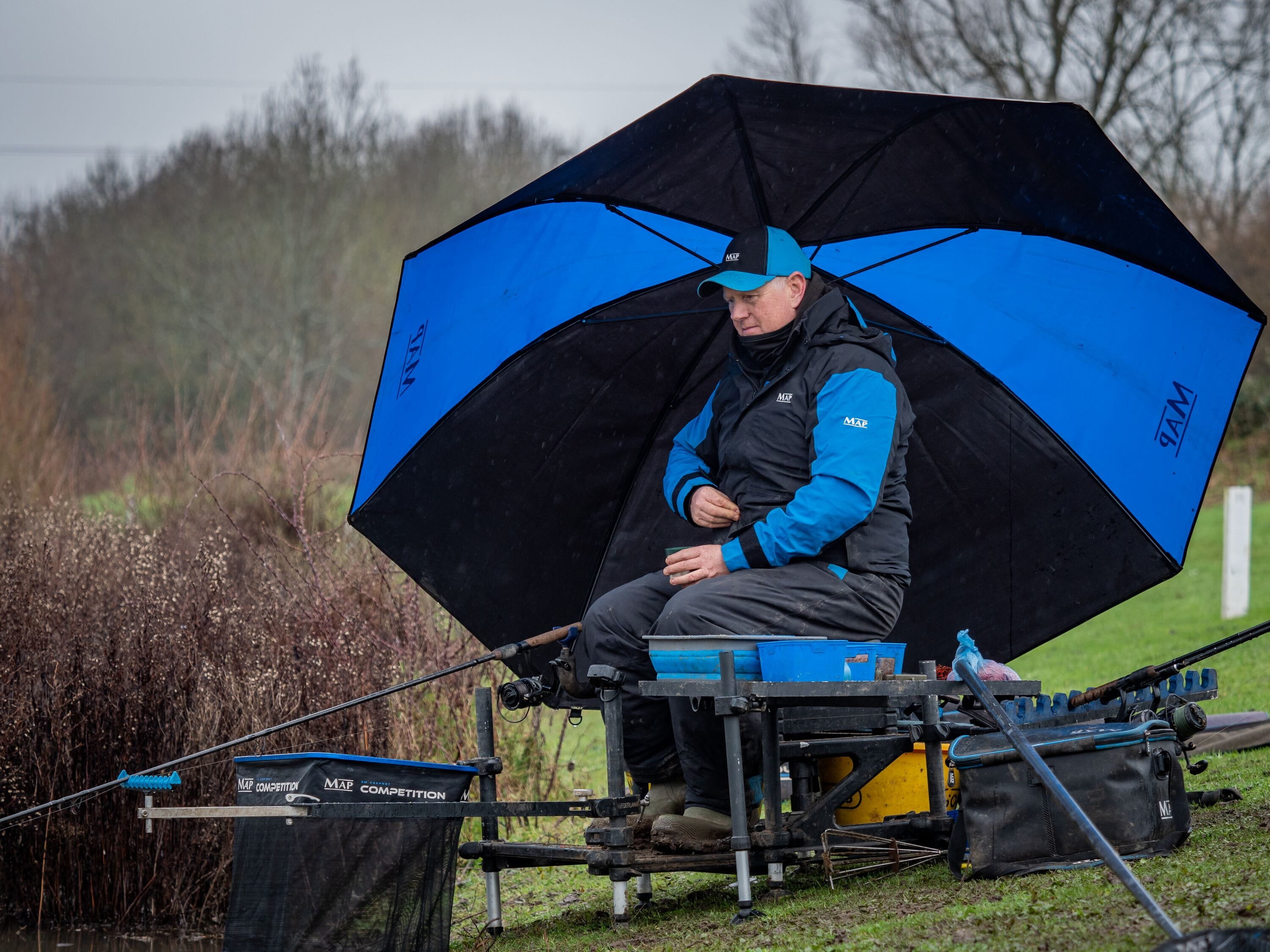 MAP 50 Inch Nubrolli Umbrella Coarse Fishing Shelter Waterproof Brolly