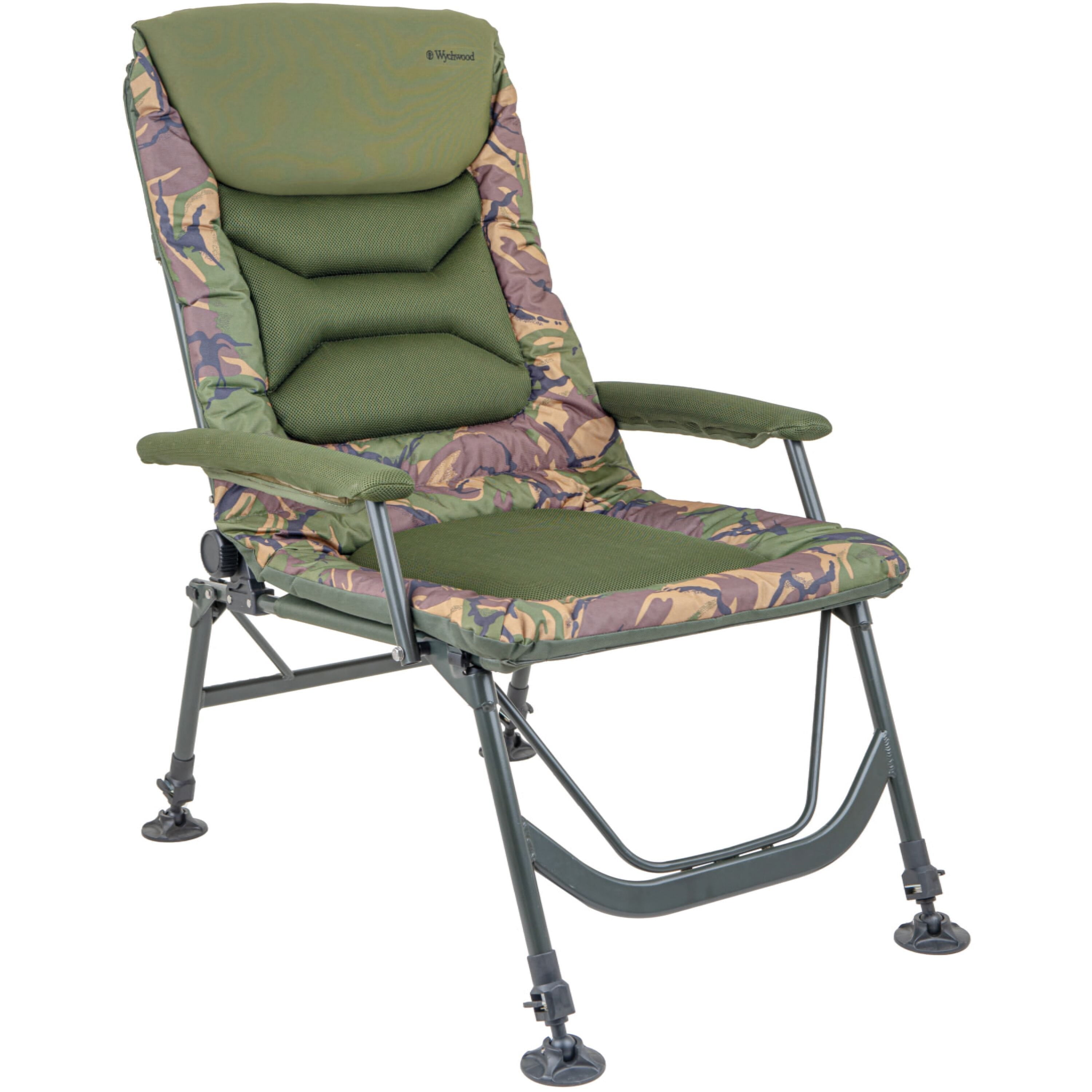 Wychwood Tactical Epic Compact Recliner | Carp Fishing Chair | Lightweight, Reclining, DPM Camo