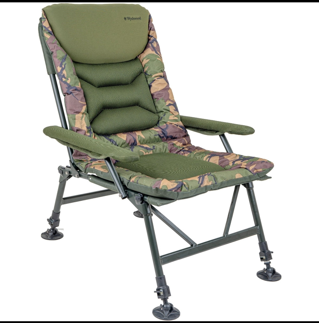Wychwood Epic Tactical Relax Chair With Arms - DPM Camo Lightweight Fishing Seat
