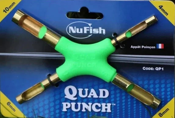NuFish Quad Punch 4 in 1 Bait Punch Set 4mm 6mm 8mm 10mm Coarse Fishing Meat Bread