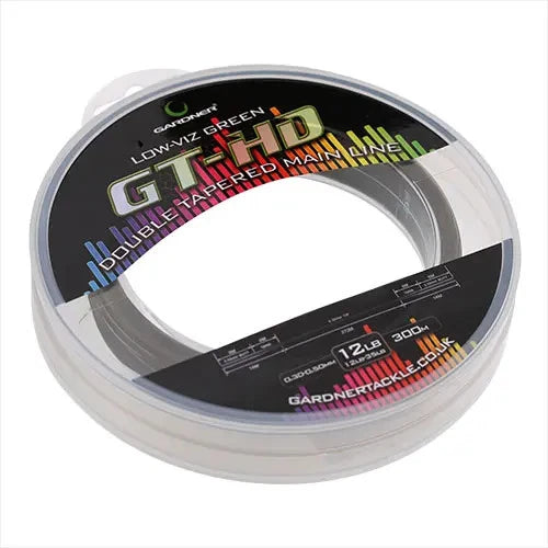 Gardner GT-HD Tapered Main Line Carp Fishing 12lb 15lb Dual Tapered 300m Green