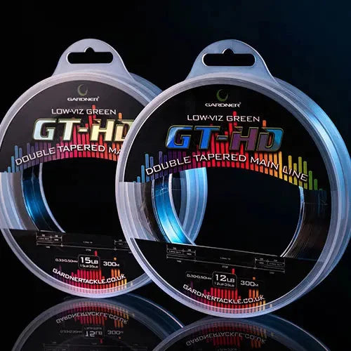 Gardner GT-HD Tapered Main Line Carp Fishing 12lb 15lb Dual Tapered 300m Green