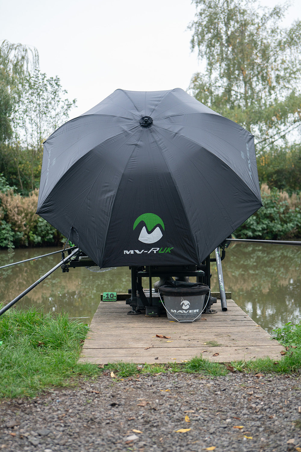 Maver MV-R 50 Inch Fishing Umbrella Tilt Action Waterproof Match Pole Brolly