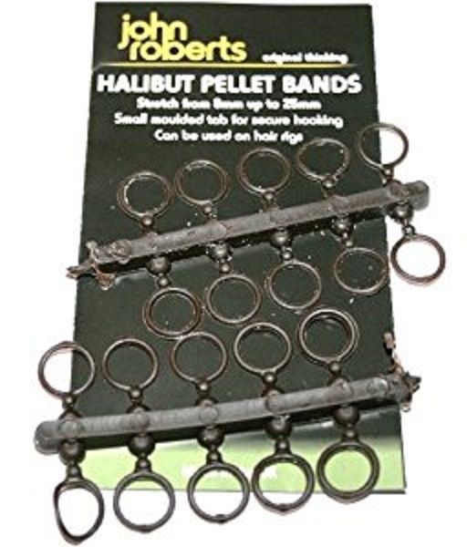 John Roberts Halibut Pellet Bands 8mm - 25mm Moulded Hooking Tab Hair Rig Bait