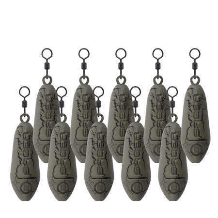 Saber Tackle Carp Fishing Leads - Pear, Flat Pear, Distance - Swivel & Inline