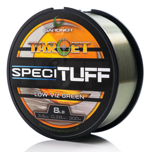 Target Speci Tuff Specimen Fishing Line 300m Spool 6lb 8lb 10lb 12lb Low-Viz Green