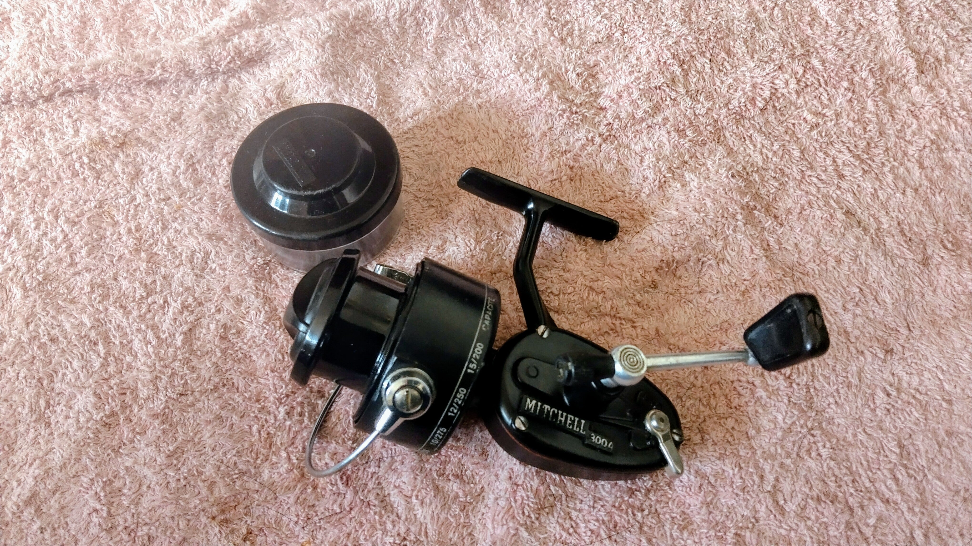 Vintage Mitchell 300A Fixed Spool Fishing Reel + Spare Spool Classic Original