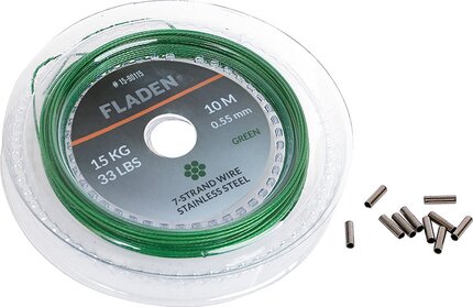 Pike & Predator 15kg Trace Wire (10m) and Crimps