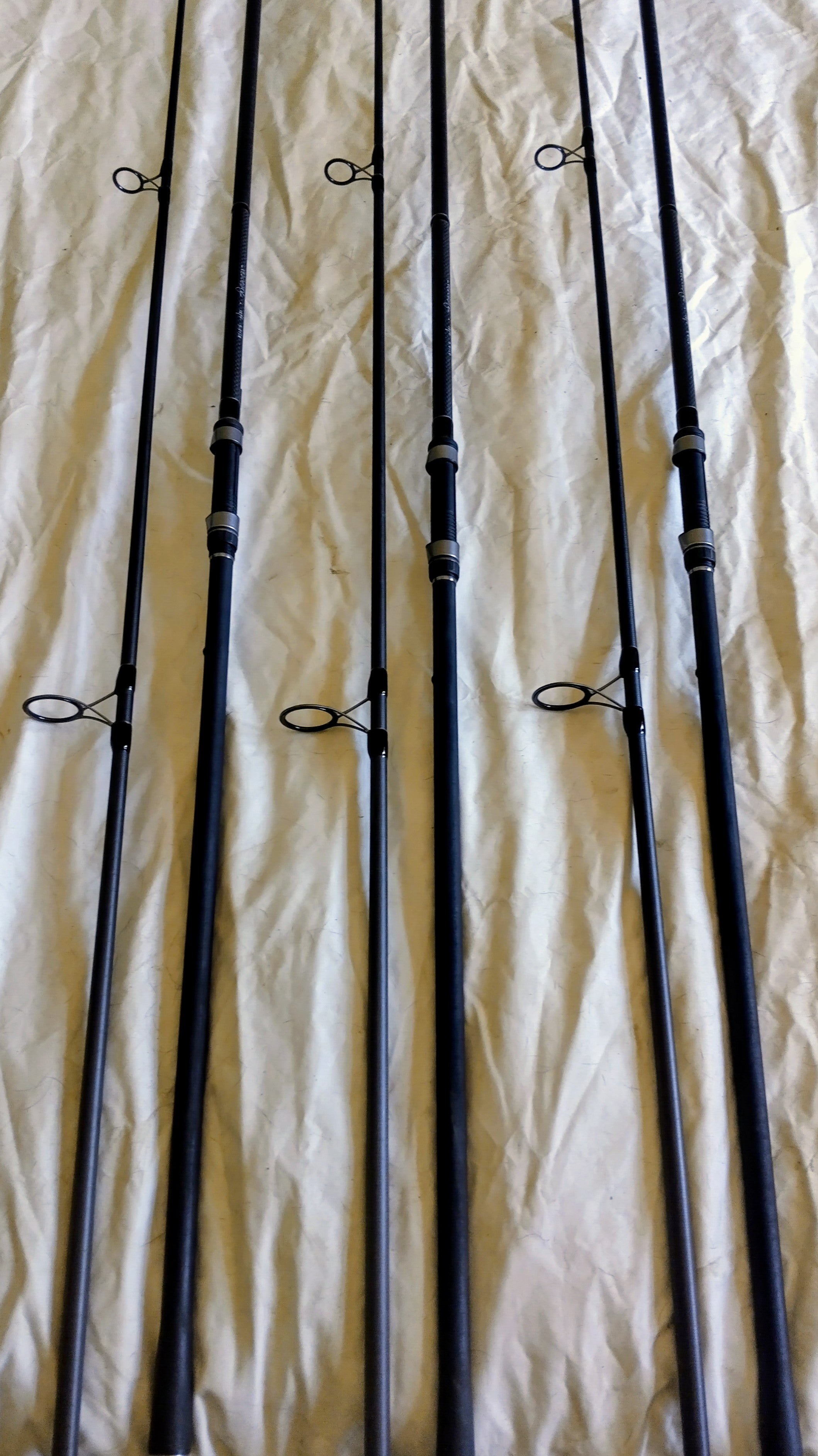 Set of 3 Shimano Tribal Velocity 12ft 3.25lb TC Carp Rods 50mm Guides Pre-owned