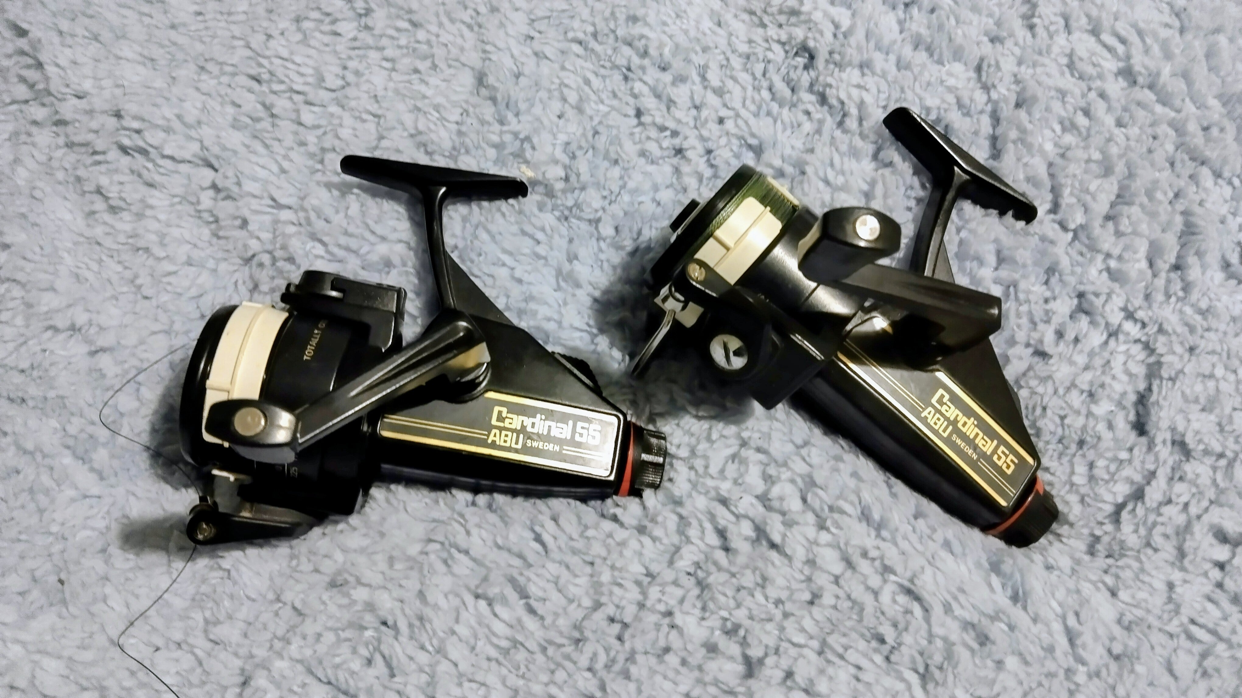 Pair of Abu Cardinal 55 Reels - Made in Sweden - Remarkable Condition Carp Reels