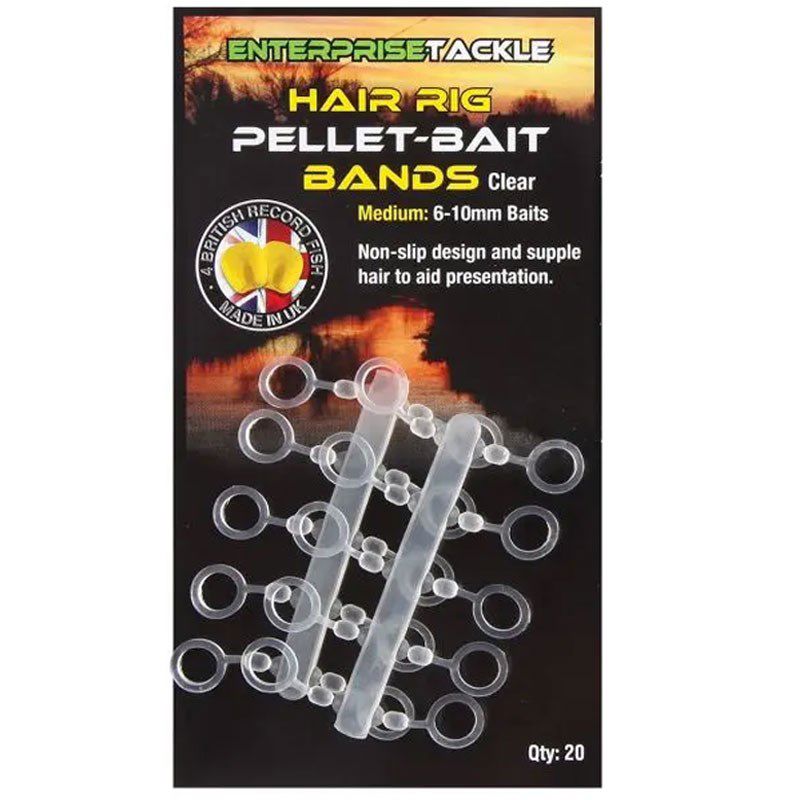Enterprise Tackle - Carp Fishing Bait Bands  - Hair Rig Pellet Bands - Medium, Large