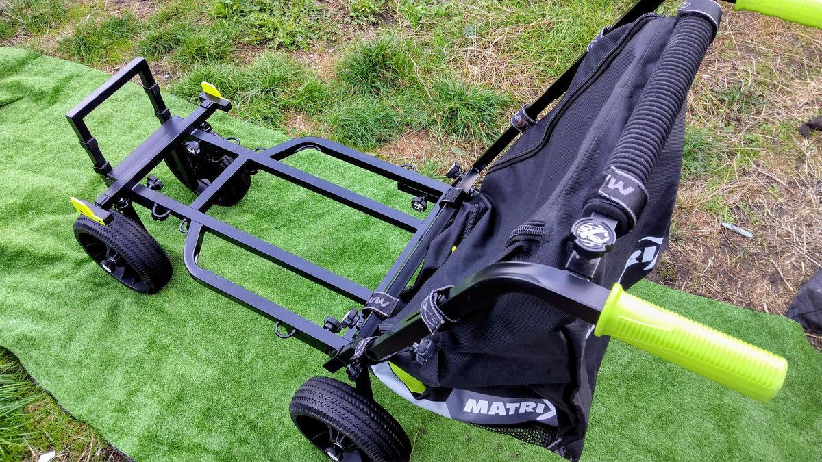 Matrix 4 Wheel Transporter Barrow Seat Box Trolley Match Fishing UNUSED + Bag
