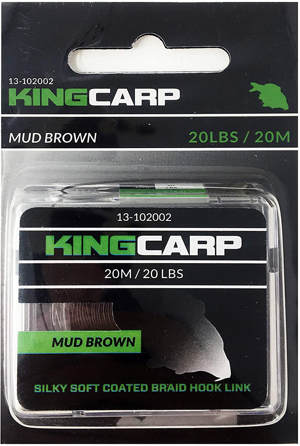KINGCARP 20lb Coated Hooklink Braid 20m | Carp Fishing Rig Line Silt Weed Mud