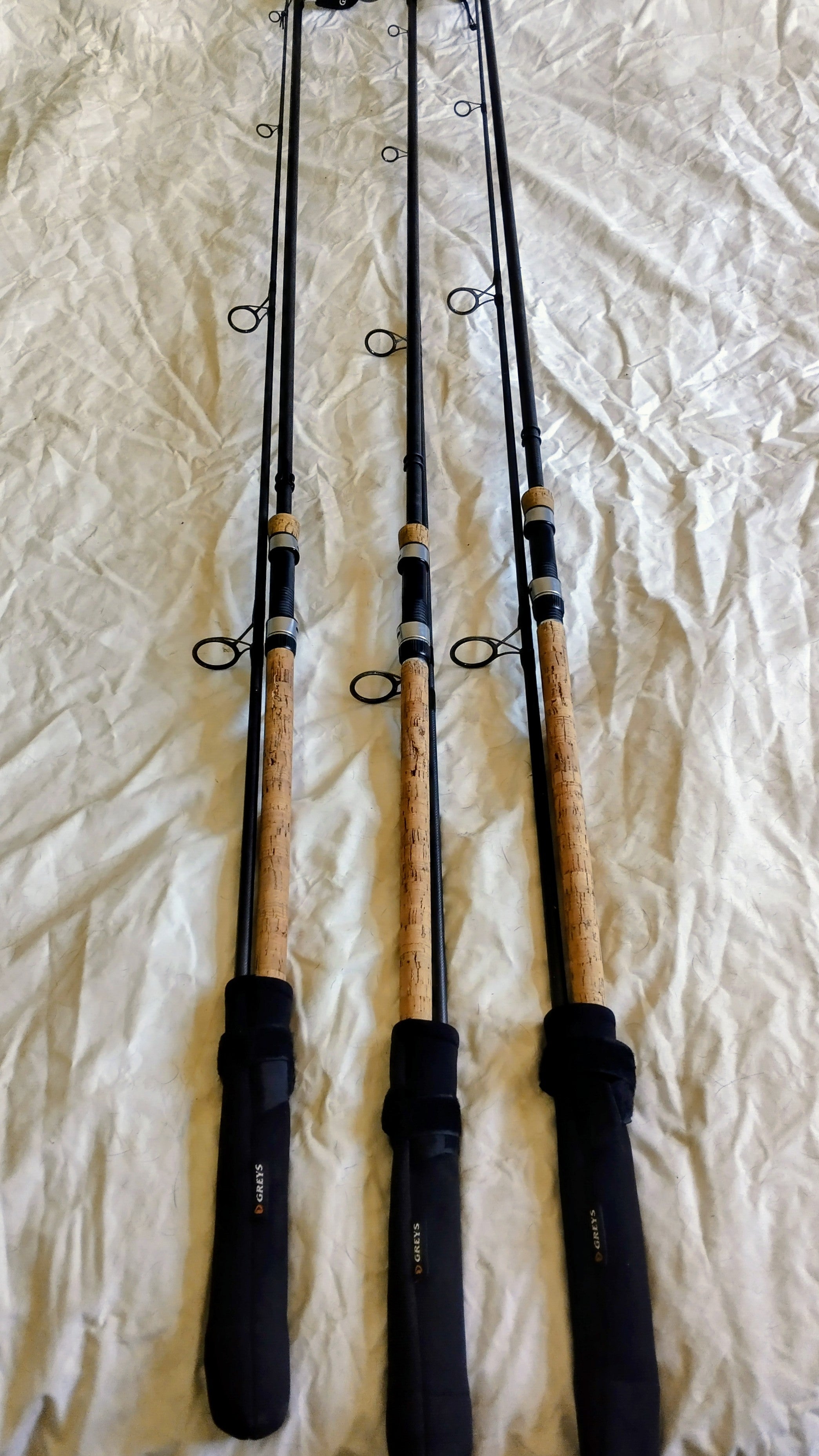 Greys AirCurve 12ft 3.25lb Cork Handled Carp Rods x3  - VGC