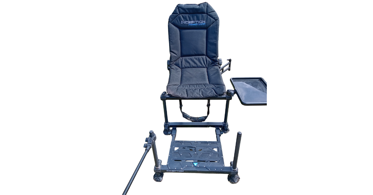 Preston Innovations Inception Feeder Chair + Footplate Side Tray Brolly Feeder Arm