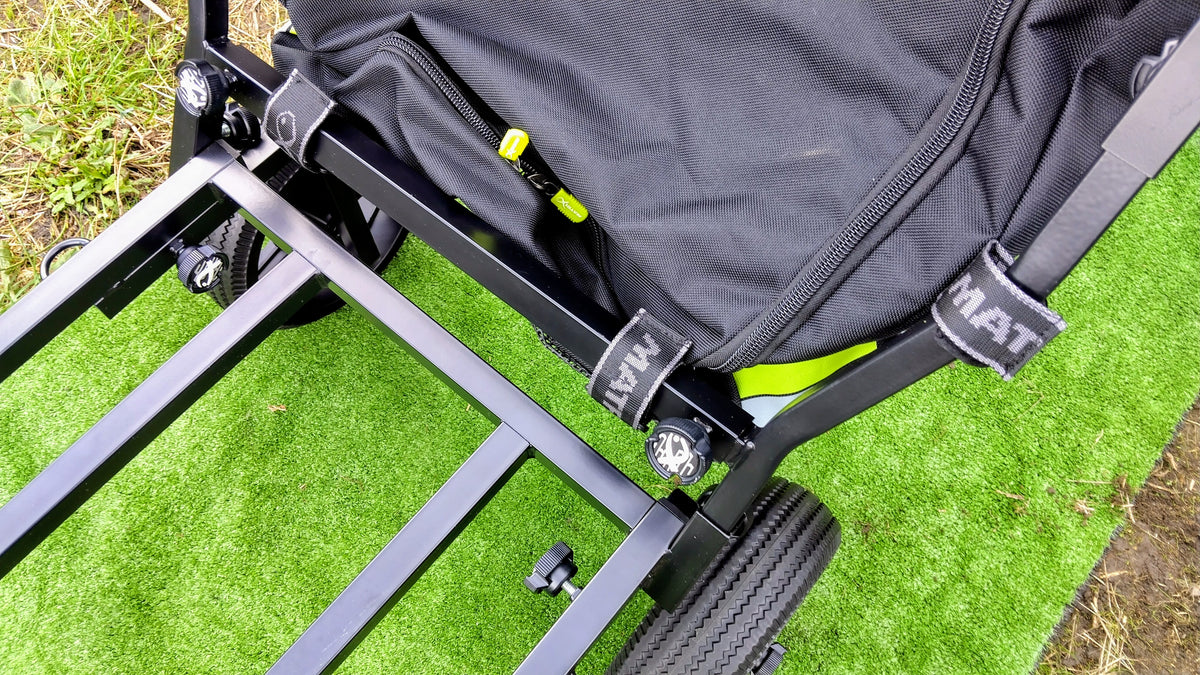 Matrix 4 Wheel Transporter Barrow Seat Box Trolley Match Fishing UNUSED + Bag