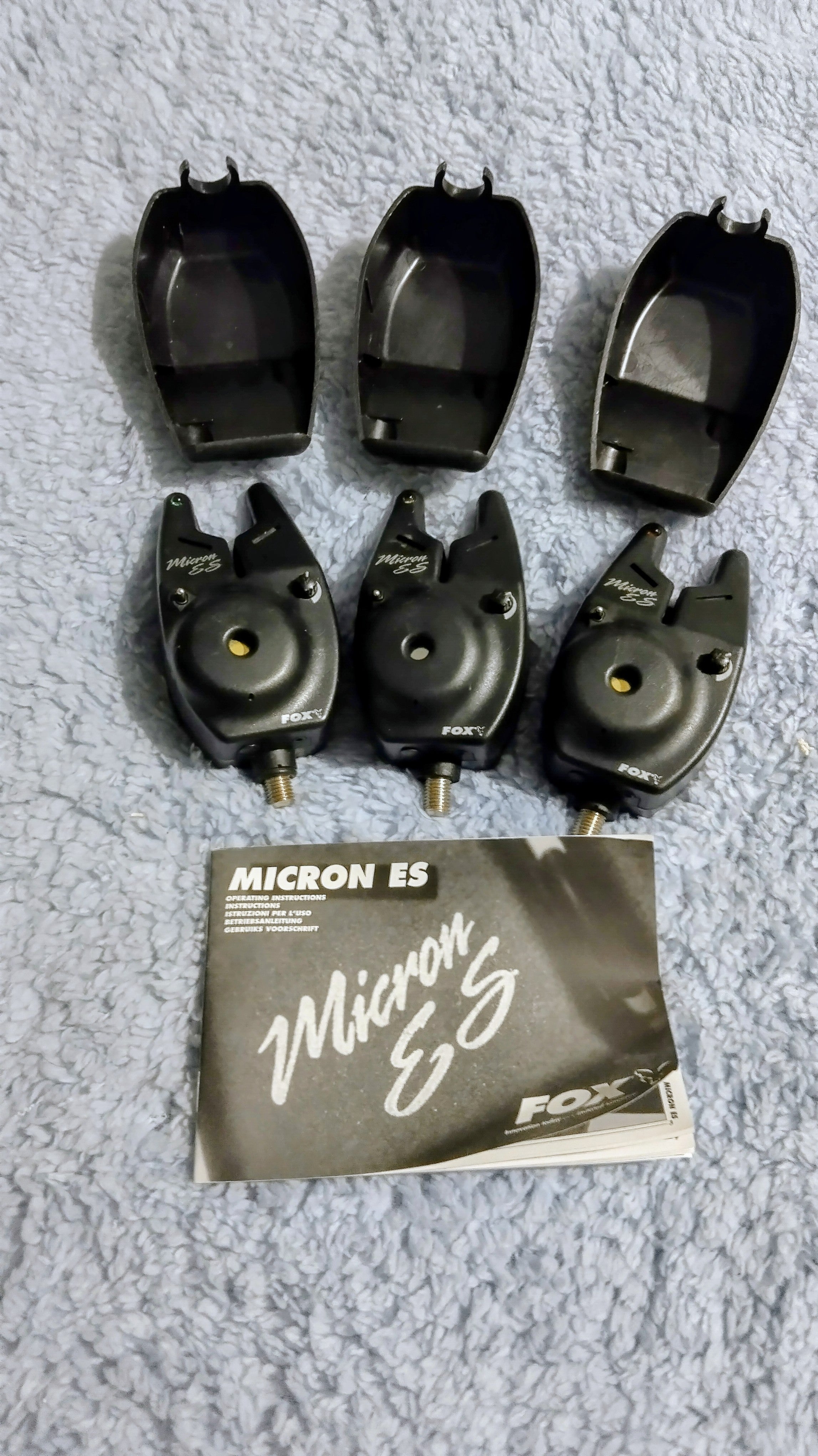 Fox Micron ES Bite Alarms x3 - Immaculate Barely Used Condition - Carp Fishing