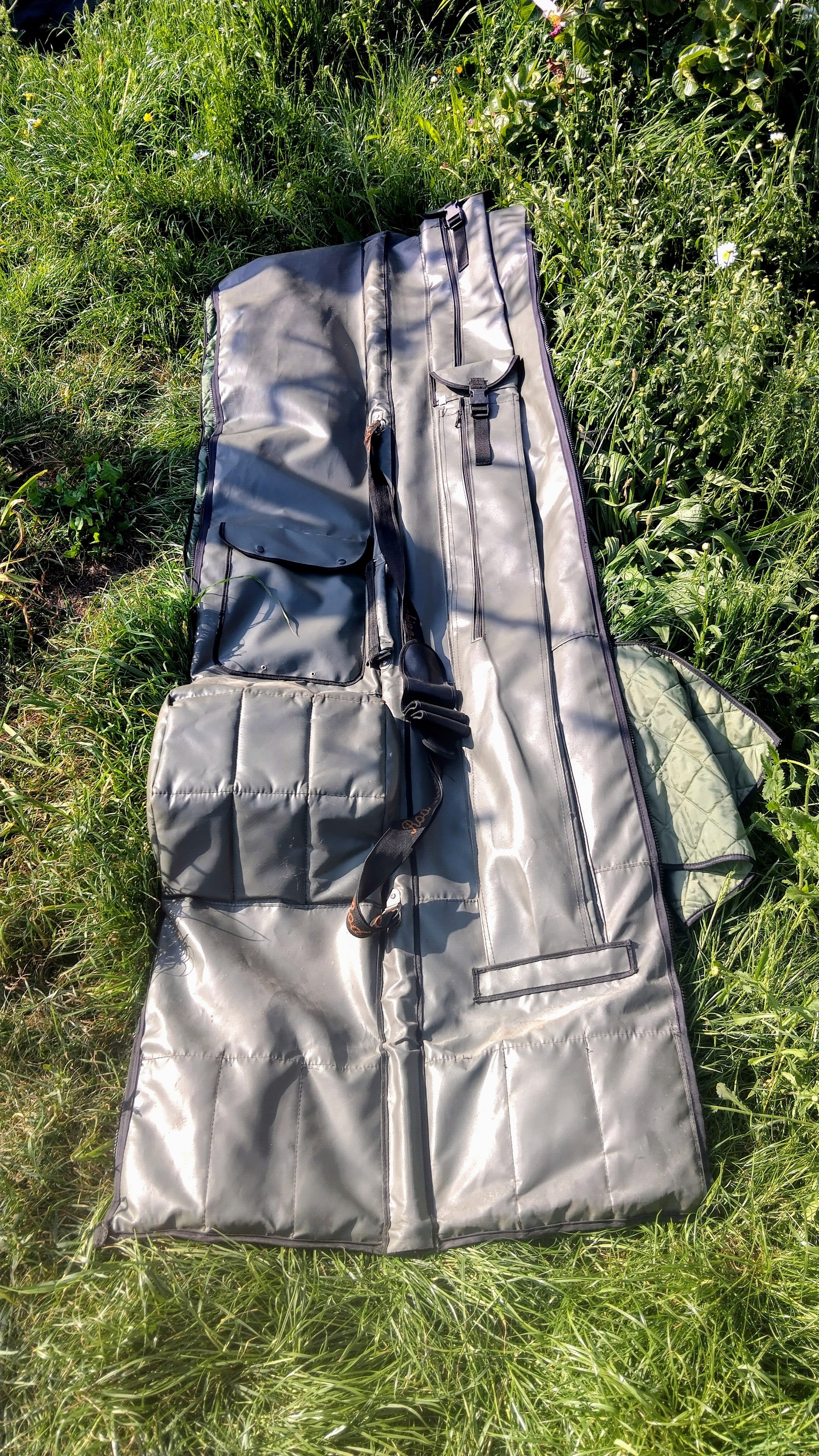 Vintage Rod Hutchinson Carp Fishing 6 Rod Holdall Original Luggage Olive Green
