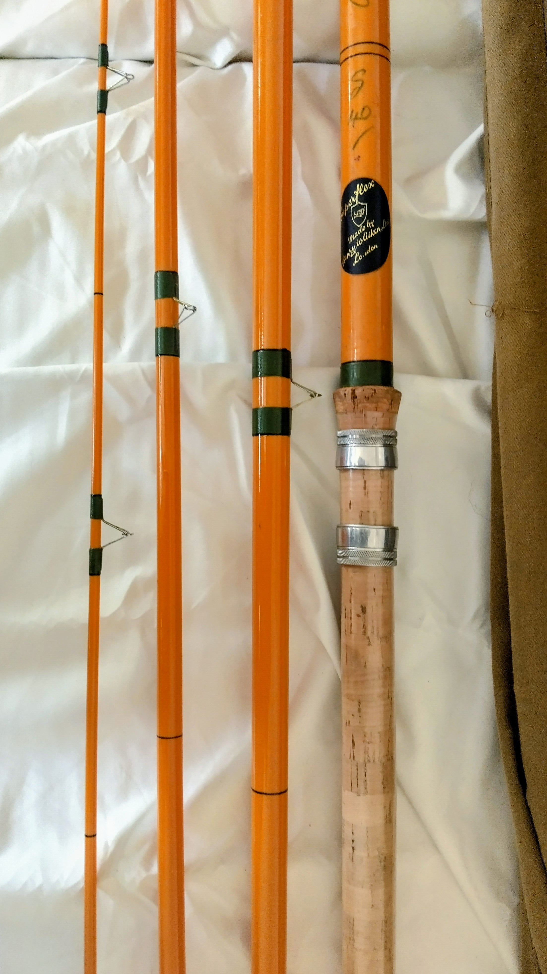 Vintage Superflex S40 16ft Float Rod 4 Piece Match Angling Henry W Aiken Original Bag