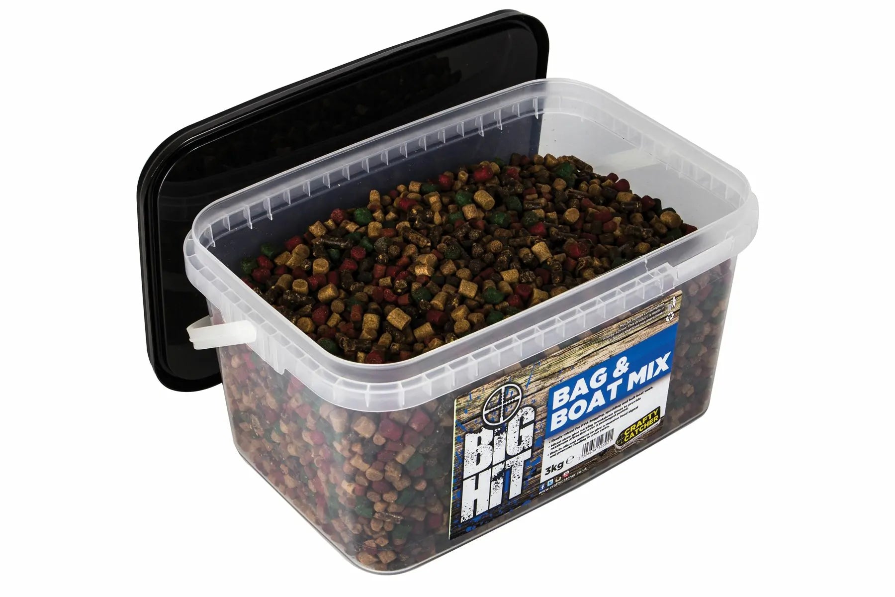 Crafty Catcher Big Hit 3kg Bait Buckets - Pellet Mix, Method Mix, Bag and Boat Mix