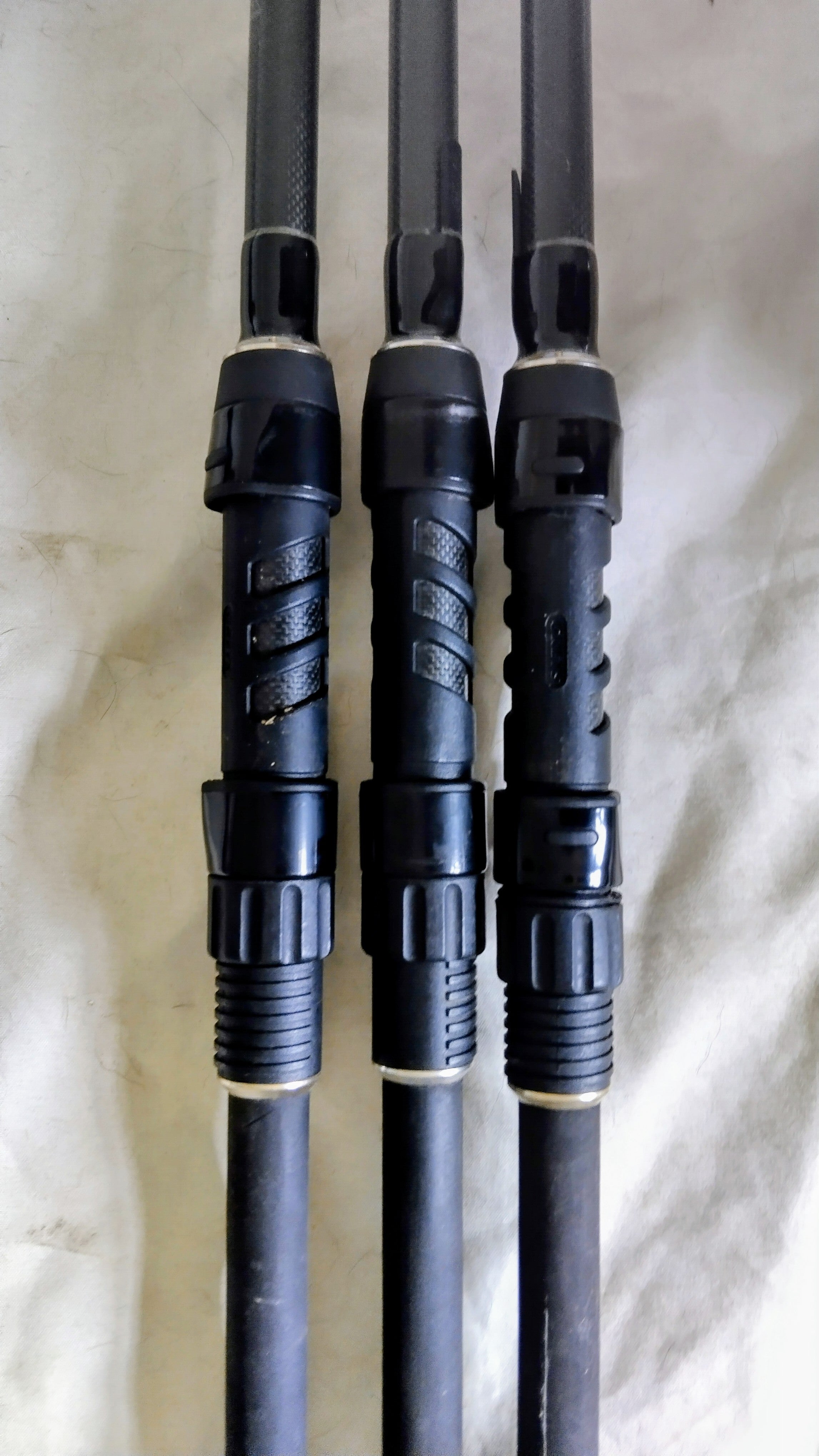 3x Greys GT5 50 Carp Rods 12ft 3lb - 50mm Butt Rings with Original Bags