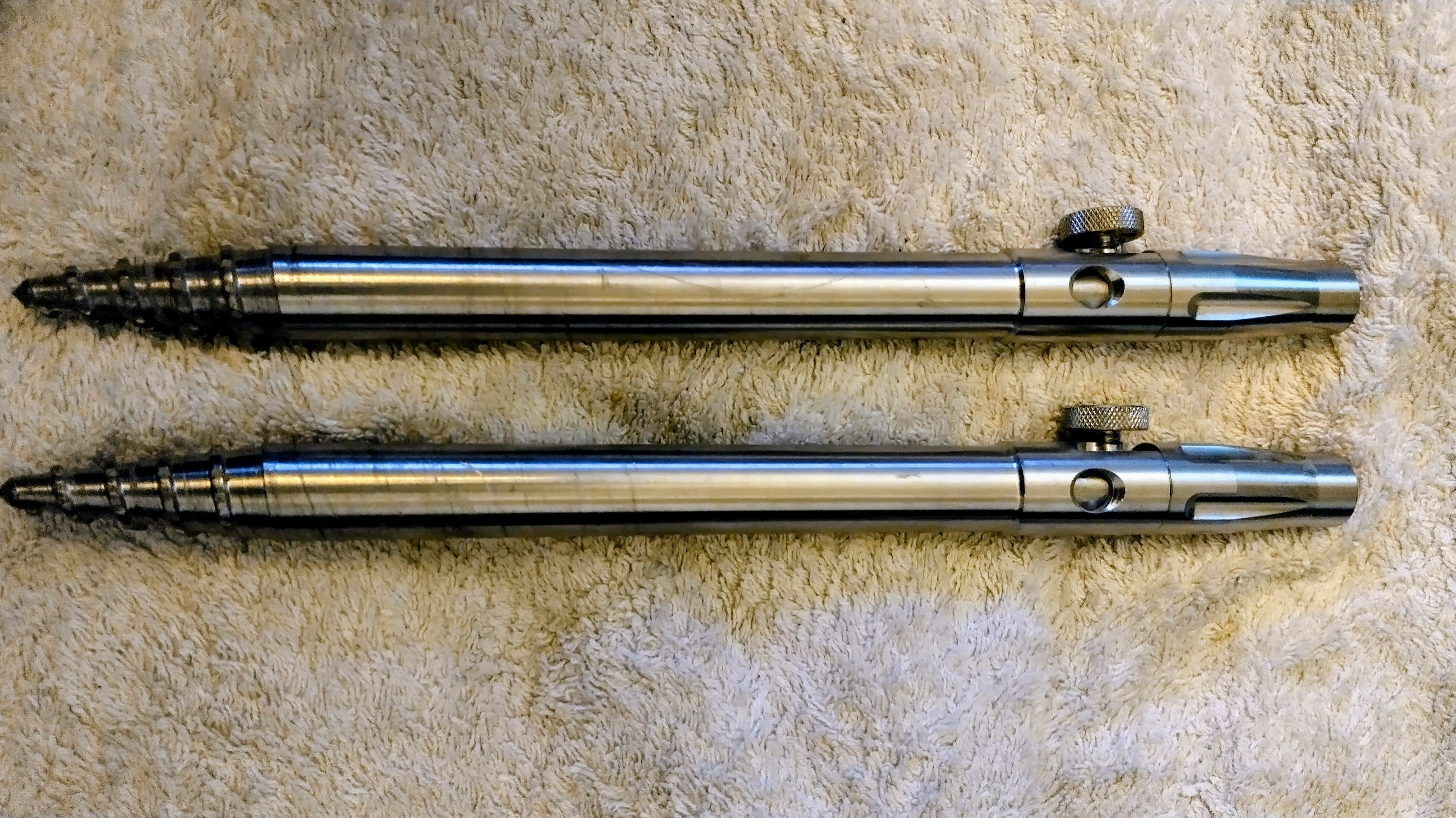 Pair JAG Products 316 Stainless 10" Xcavator Banksticks Carp Fishing Hard Ground